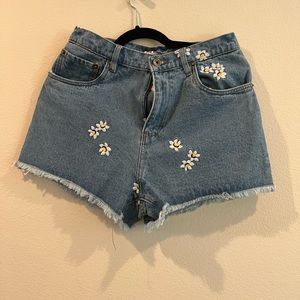 miumiu denim shorts brand new
